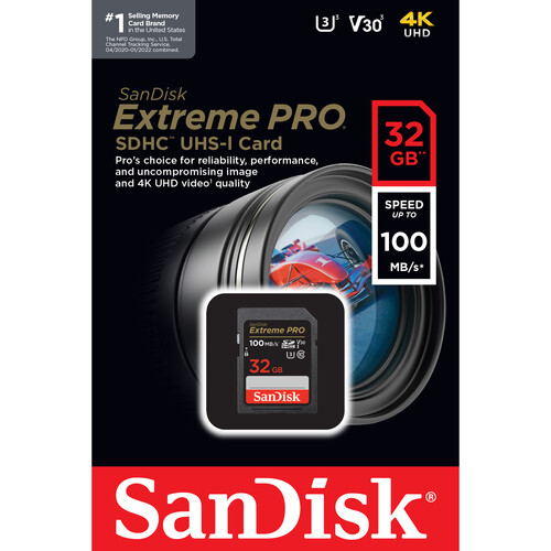 Cartão de Memória - SanDisk - 32GB - 100MB/s - Extreme PRO - V30 -  UHS-I - SDHC - COD:LND