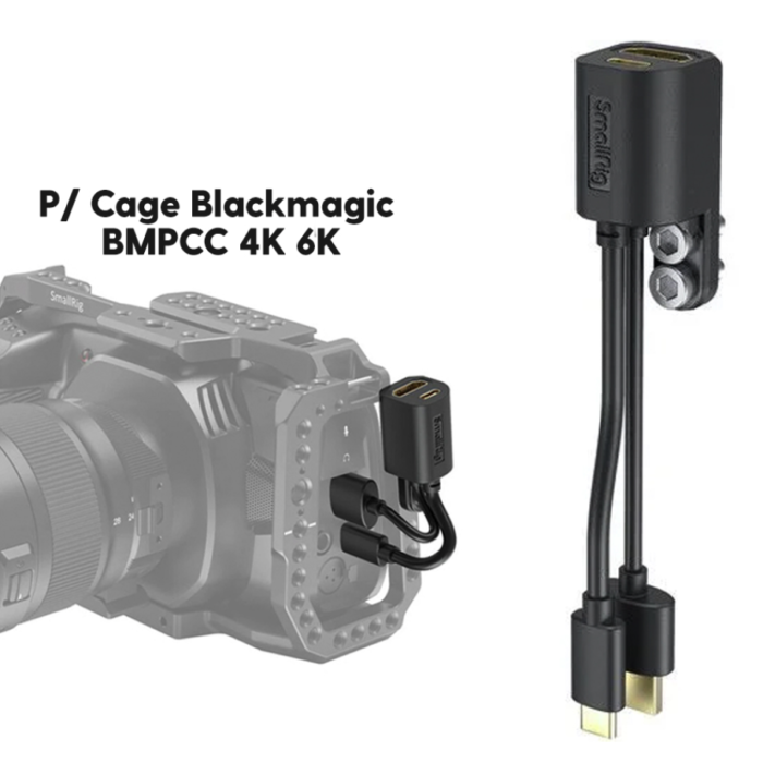 Adaptador - SmallRig - HDMI Fêmea para HDMI Macho + USB-C Fêmea para USB-C Macho - COD:LND