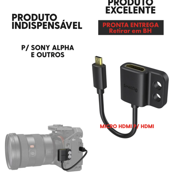 Adptador SmallRig - Micro HDMI Macho para HDMI Fêmea - COD:LND