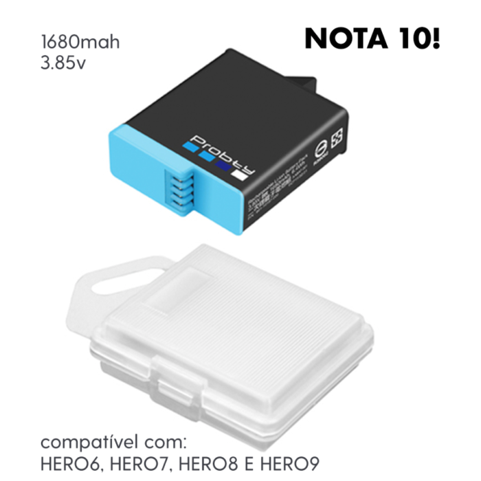 Bateria - GoPro - Probty- Hero 6,7,8,9 - COD:LNDSE