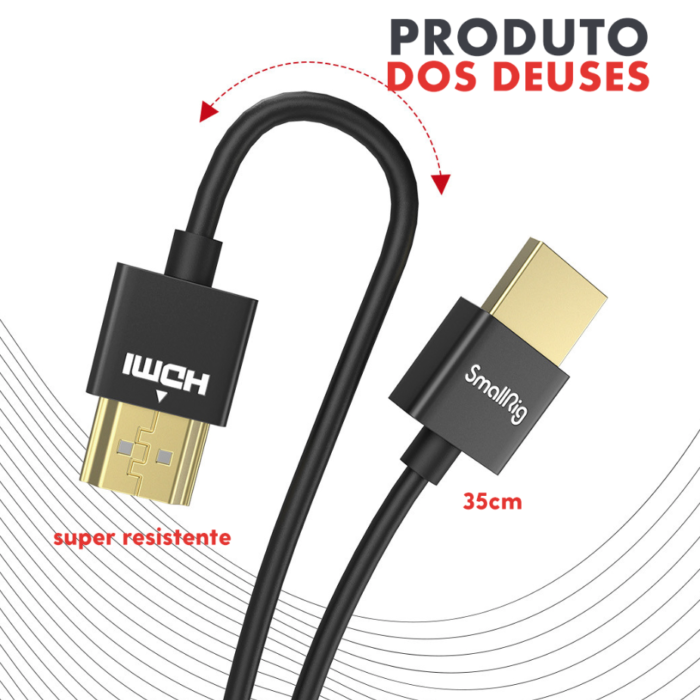 Cabo - HDMI Macho Para HDMI Macho - 35cm - SmallRig - COD:LND