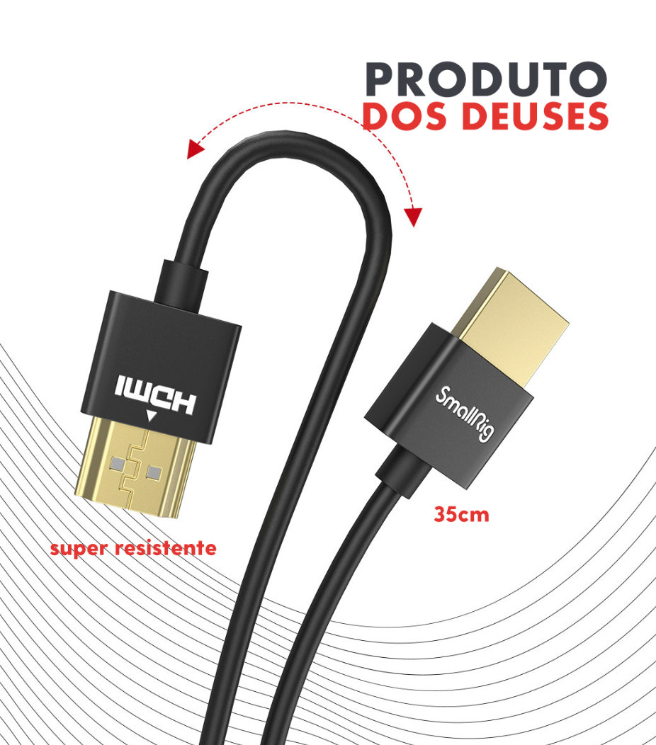 Cabo - HDMI Macho Para HDMI Macho - 35cm - SmallRig - COD:LND