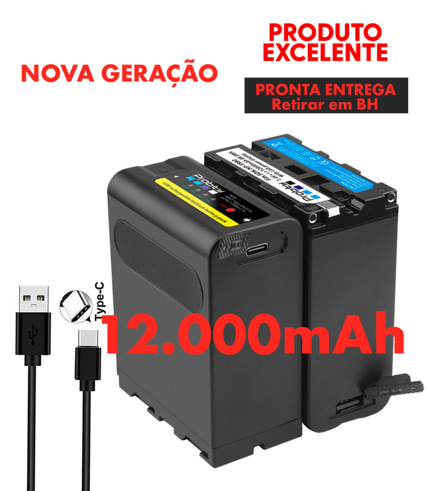 Bateria - NP 990 - Probty - 12.0000mAh - COD:LNDSE