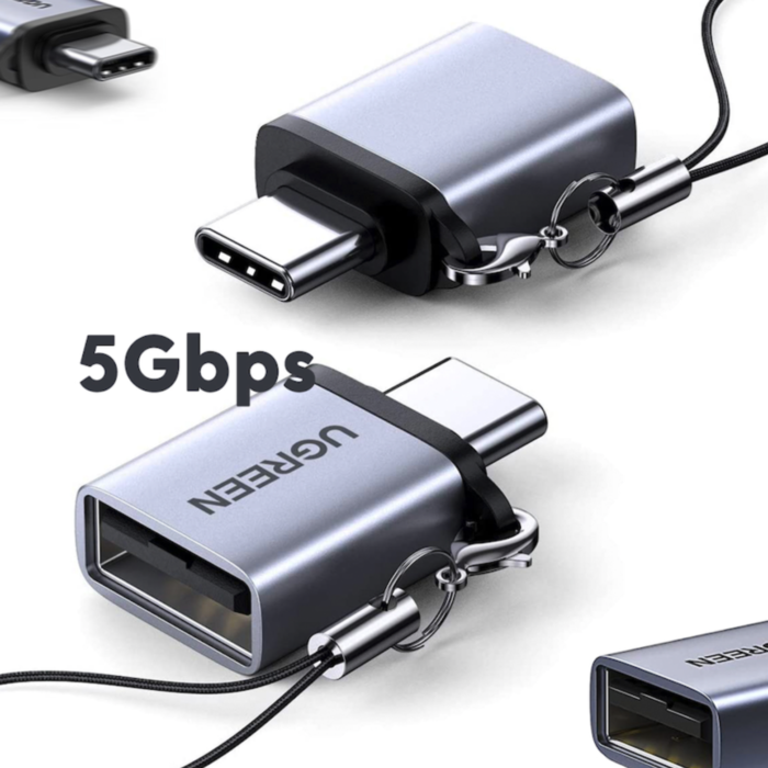 Adaptador - UGREEN - USB Fêmea x USB-C Macho - 5GBps - COD:LNDSE