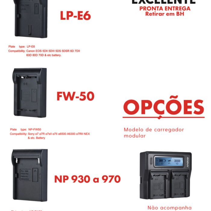 Modolus Variado - Andoer - para Carregador Andoer - COD:LND