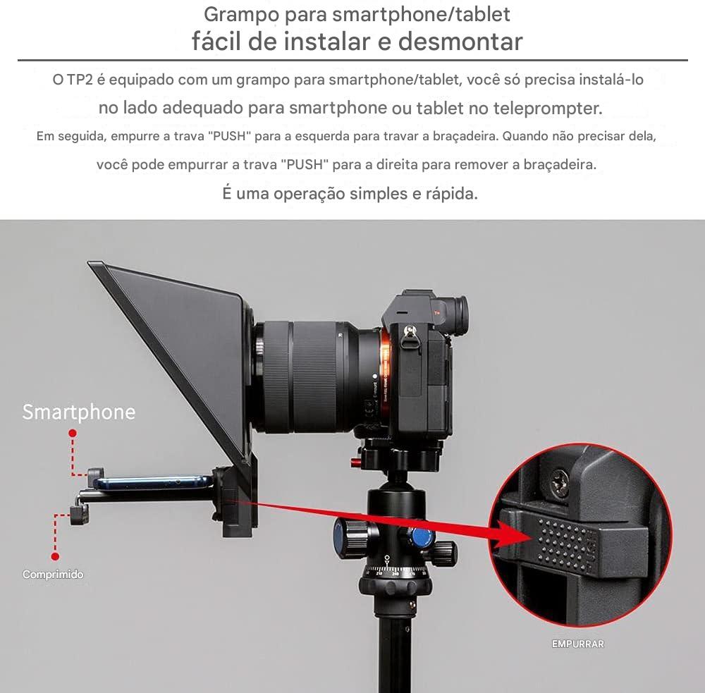 Teleprompter - FeelWorld - TP2 - SmartPhone/DSLR - COD:LND - Imagem 5