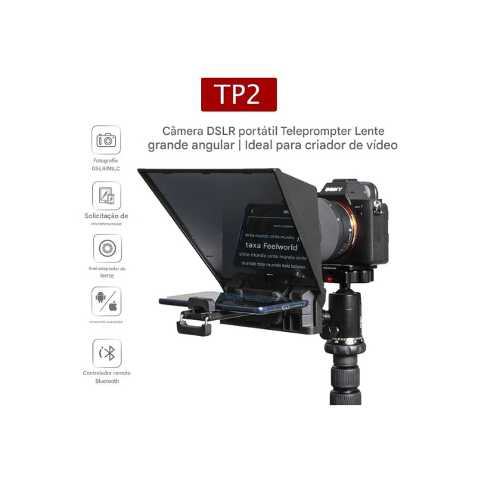 Teleprompter - FeelWorld - TP2 - SmartPhone/DSLR - COD:LND