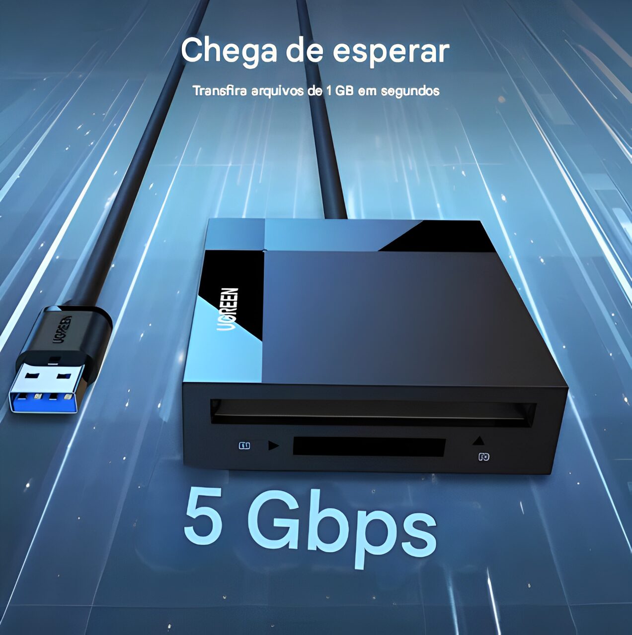Leitor de Cartão Memória - Ugreen - 4 em 1 - USB-C - COD:LNDSE - Imagem 4