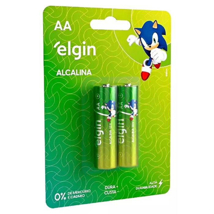 Par de Pilhas Alcalinas Elgin- AA - LR6 1,5v - COD:LND