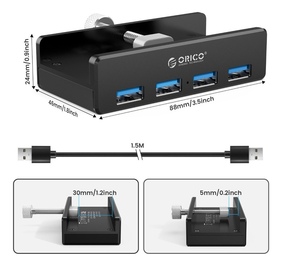 Hub - 4 em 1 - Orico - MH4PU - Para Computador - COD:LND - Imagem 4