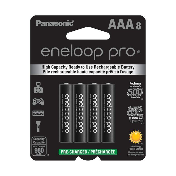 Kit com 4 Pilhas Panasonic - AAA - Eneloop Pro Recarregável - COD:LND