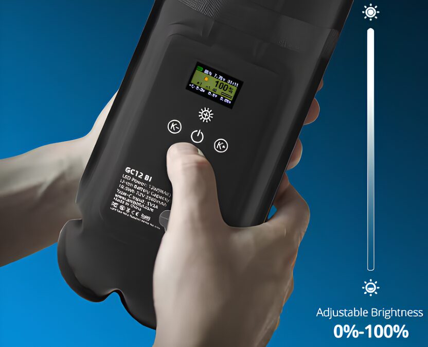 Bastão de Led Inflável - Ambitful GC12 – Iluminação LED Portátil, Ajustável - 2700K a 6500K - Para Fotografia e Vídeo - COD:LND - Imagem 3