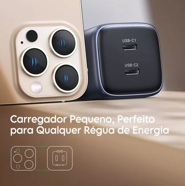 Carregador - 45W - Dual USB-C - UGREEN - Fast Charger - CD294 - COD:LND - Imagem 2
