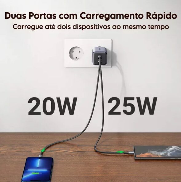 Carregador - 45W - Dual USB-C - UGREEN - Fast Charger - CD294 - COD:LND - Imagem 5