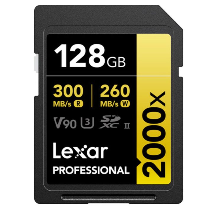 Cartão de Memória - Lexar - 128GB - Professional - V90 - 2000x - UHS-II - SDXC - COD:LND