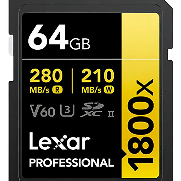 Cartão SD Lexar 64GB Professional 280MB/s UHS-II V60 4K