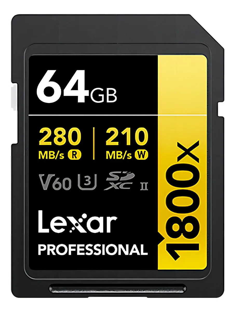 Cartão SD Lexar 64GB Professional 280MB/s UHS-II V60 4K