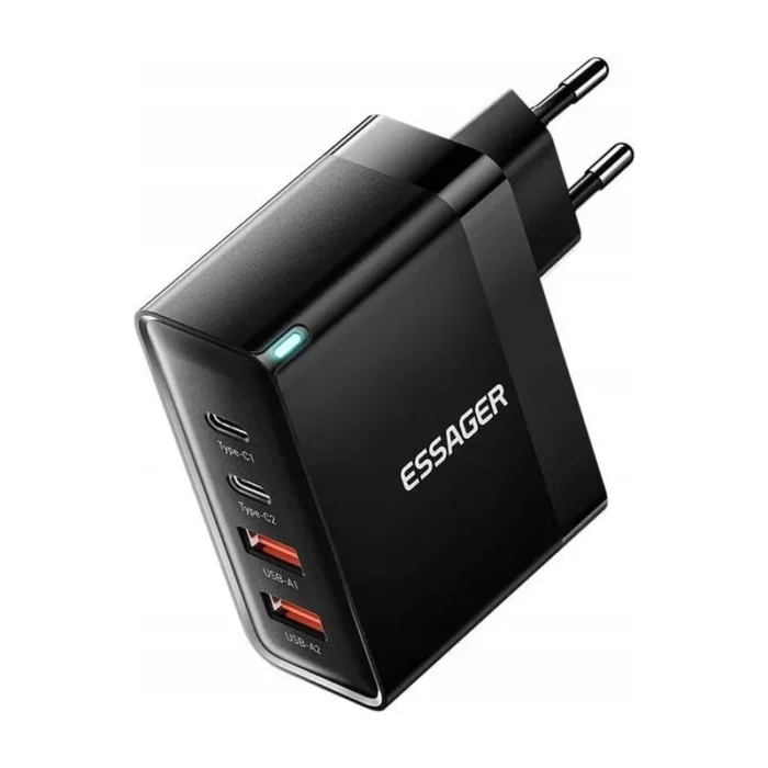 Carregador GaN USB-C – ESSAGER – 100W – Carga Rápida QC 4.0/3.0 – Z