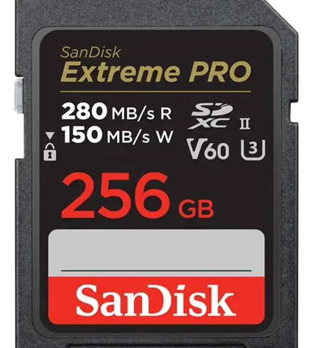 Cartão De Memória Sandisk 256gb Cartão Sd Extreme Pro 280mbs