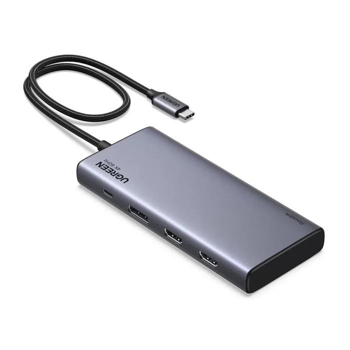 UGREEN Hub USB-C – 8 In 1 – 4K – PD 100W – HDMI + DisplayPort + USB-C/A 10Gbps Z