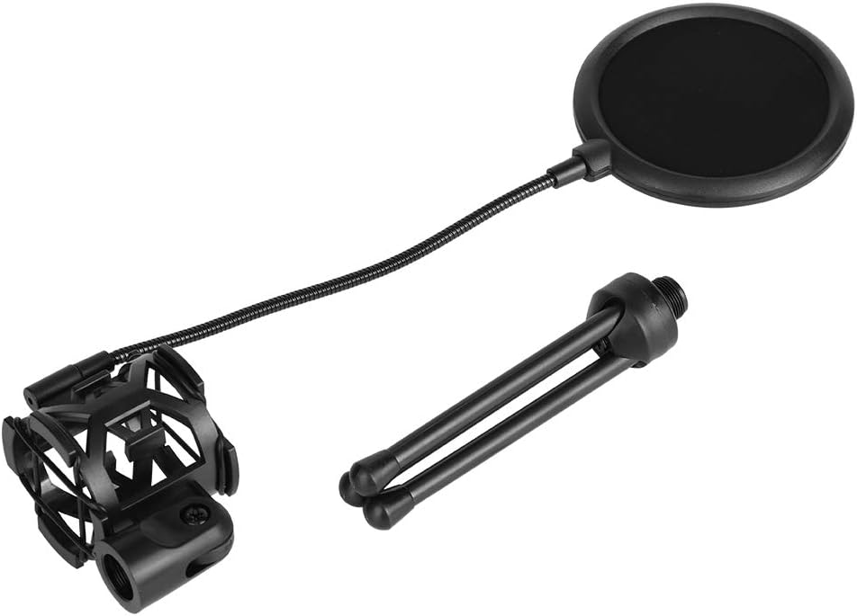 Suporte de Mesa Dobrável para Microfone – Tripé Portátil – com Shock Mount e Haste Flexível - Z - Imagem 3