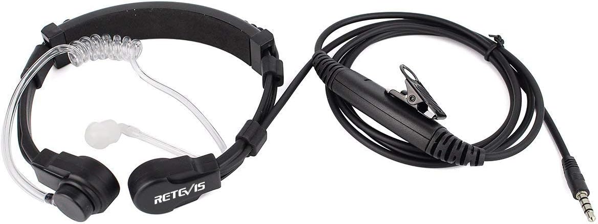 Fone de Ouvido com Microfone de Garganta PTT e Tubo Acústico - Z - DCQ