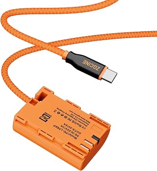 Cabo de Bateria USB-C para LP-E6 – ZGCINE – Fio Trançado - Z