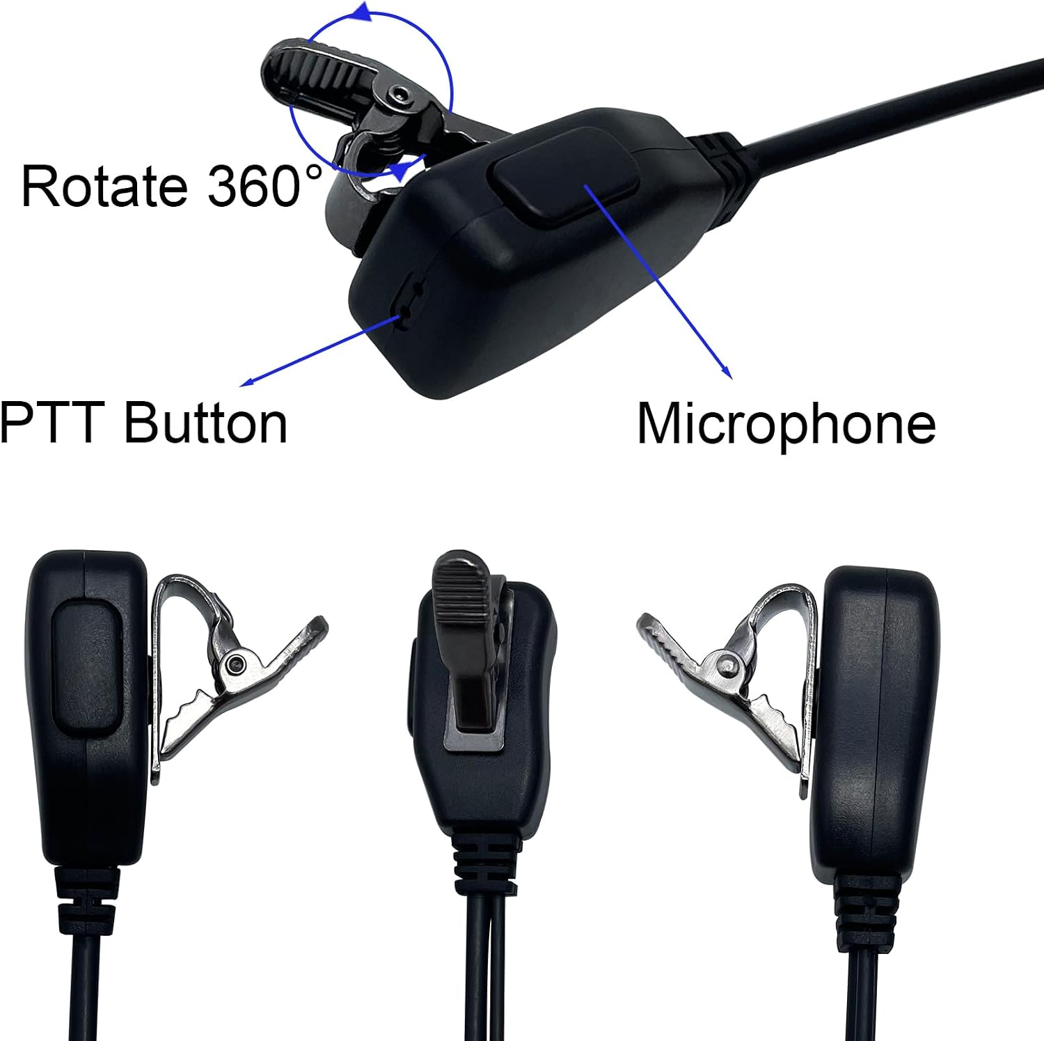 Fone de Ouvido com Microfone PTT e Tubo Acústico para Rádio Comunicador - Z - DCP - Imagem 3