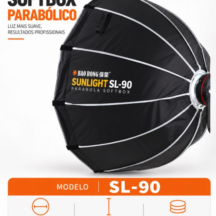 Octabox Parabólico – BAO RONG by TRIOPO – Sunlight SL Series – 90cm - Modificador - Z - LCSN