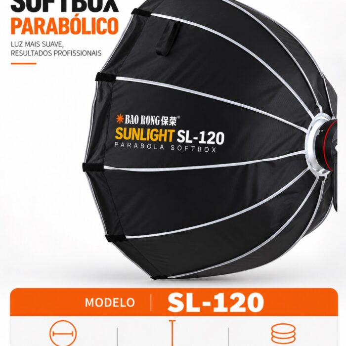 Octabox Parabólico – BAO RONG by TRIOPO – Sunlight SL Series – 120cm - Modificador - Z
