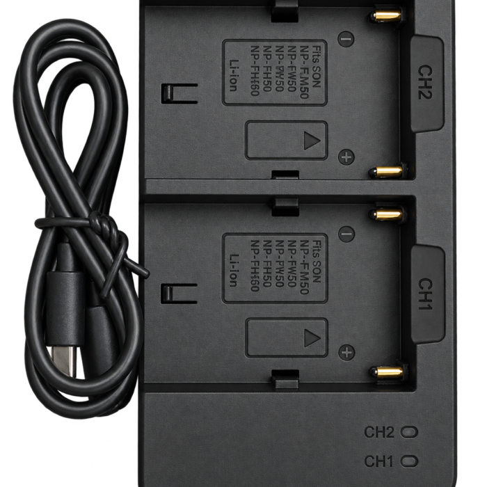 Carregador Duplo USB-C para Baterias Sony Z