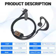 Fone de Ouvido Headset K-Plug para Rádio – BAOFENG - Z - Imagem 4