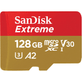 Cartão MicroSDXC 128GB – SANDISK – Extreme – 190MB/s – UHS-I / V30 / U3 / A2 – 4K - Z - DCP - Imagem 2